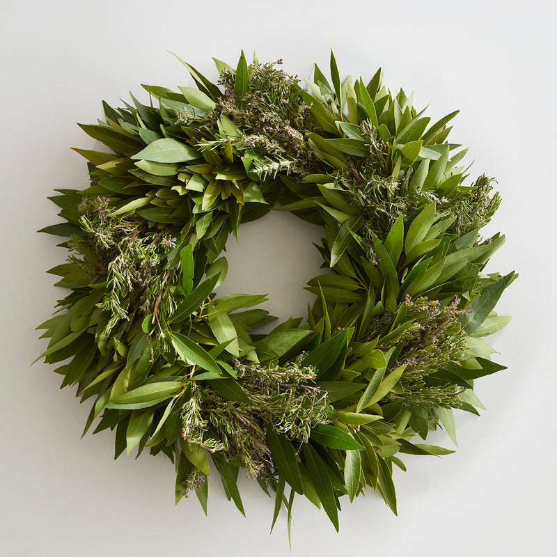 Bay Leaf Wreath with Rosemary – McFadden Family Vineyard & Farm